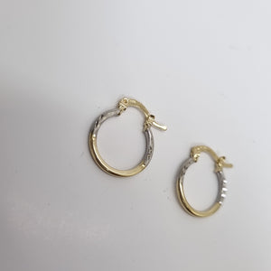 ARETES ARRACADAS COMBINADAS 14K 1.1 GR (NUEVO)
