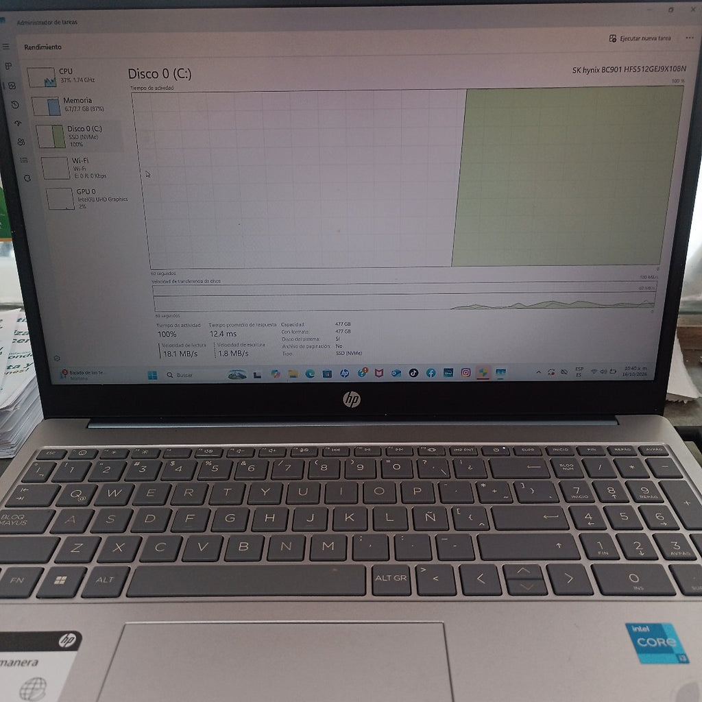 LAPTOP HP 15-FD0026LA (2024) 512 GB SSD 8 GB RAM (SEMINUEVO)