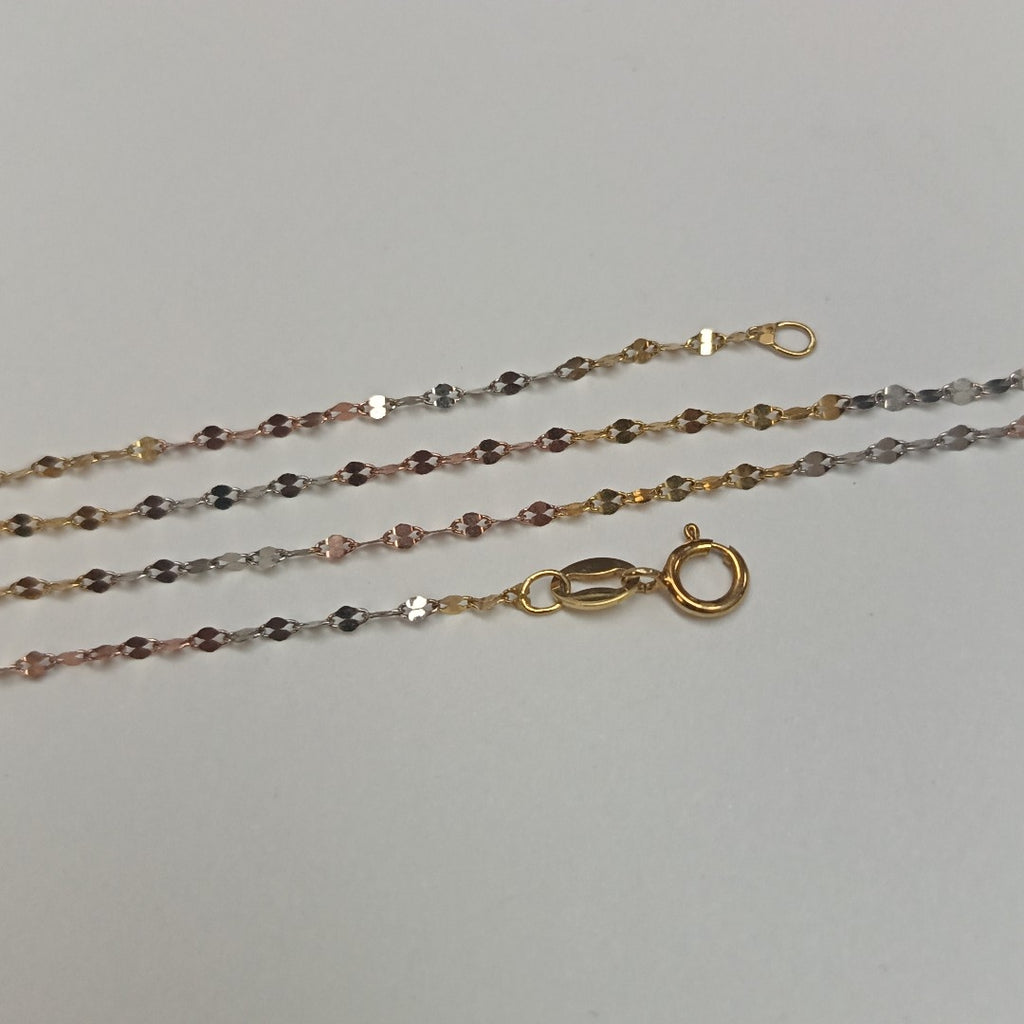 CADENA ORO COMBINADO 14 K 0,70 GRMS (SEMINUEVO)