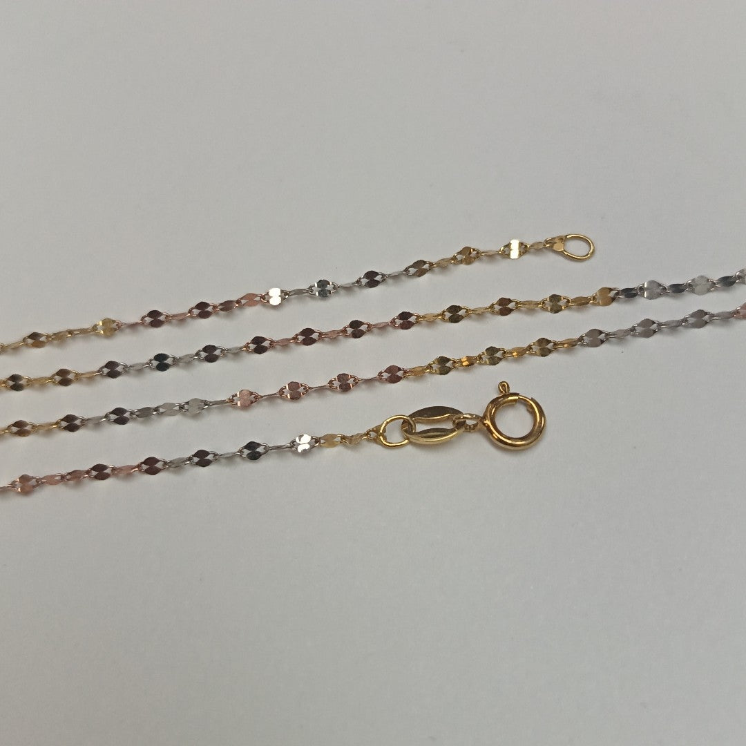CADENA ORO COMBINADO 14 K 0,70 GRMS (SEMINUEVO)