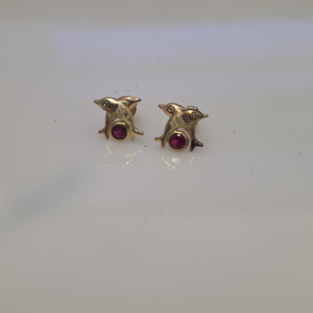 ARETES PAR ORO, ORO COMBINADO 10 K 1.3 GRMS (SEMINUEVO)