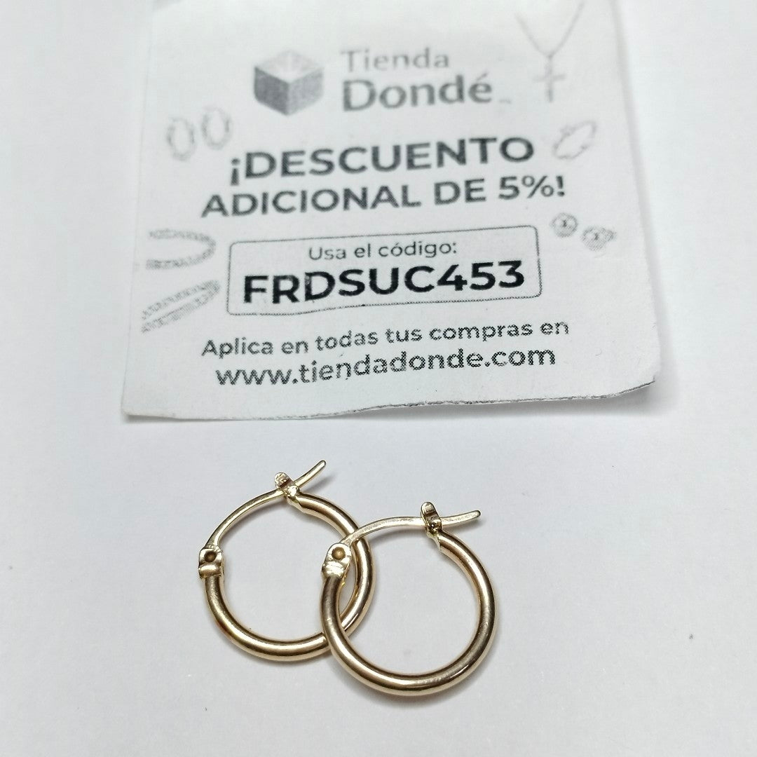 ARRACADAS PAR ORO 14 K 1.5 GRMS (SEMINUEVO)