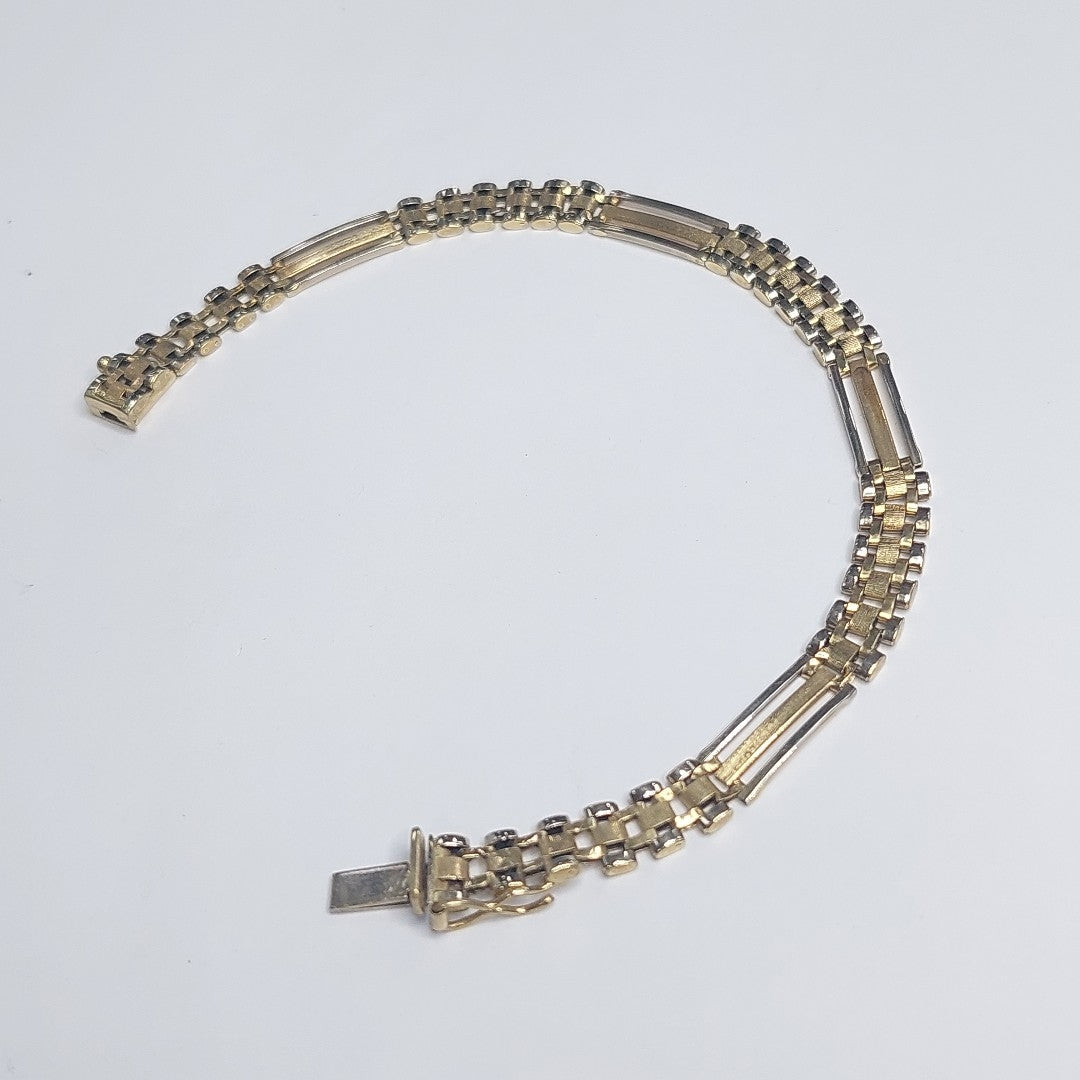 PULSERA ORO COMBINADO 14 K 8,60 GRMS (SEMINUEVO)