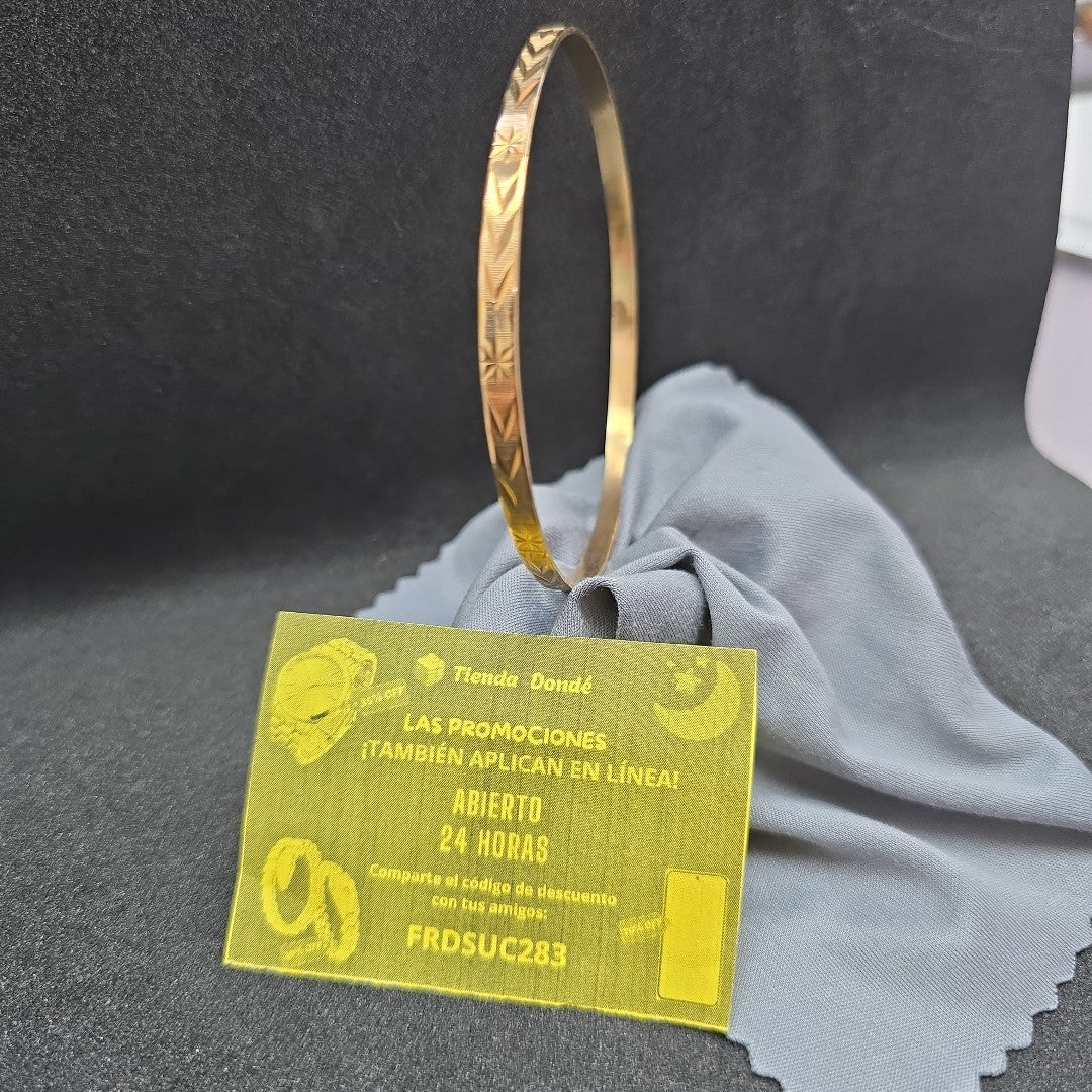 PULSERA RIGIDA ORO 14 K 7.3 GRMS (SEMINUEVO)