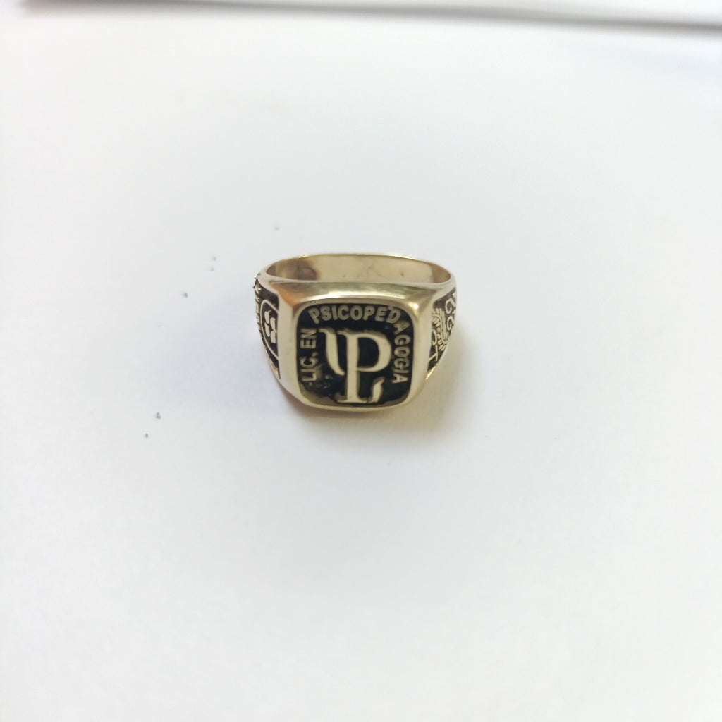 ANILLO DE GRADUACIÓN ORO 14 K 4.9 GRMS (SEMINUEVO)