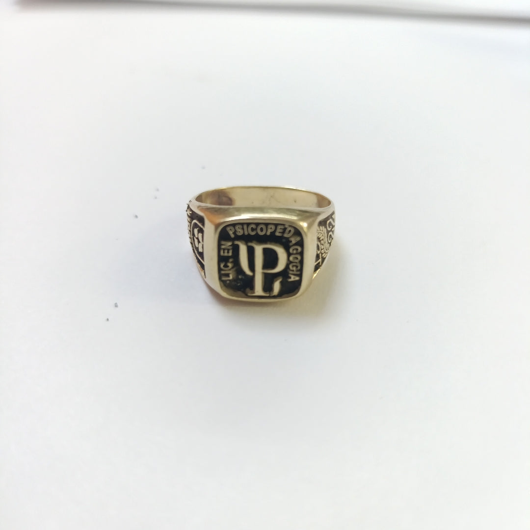 ANILLO DE GRADUACIÓN ORO 14 K 4.9 GRMS (SEMINUEVO)