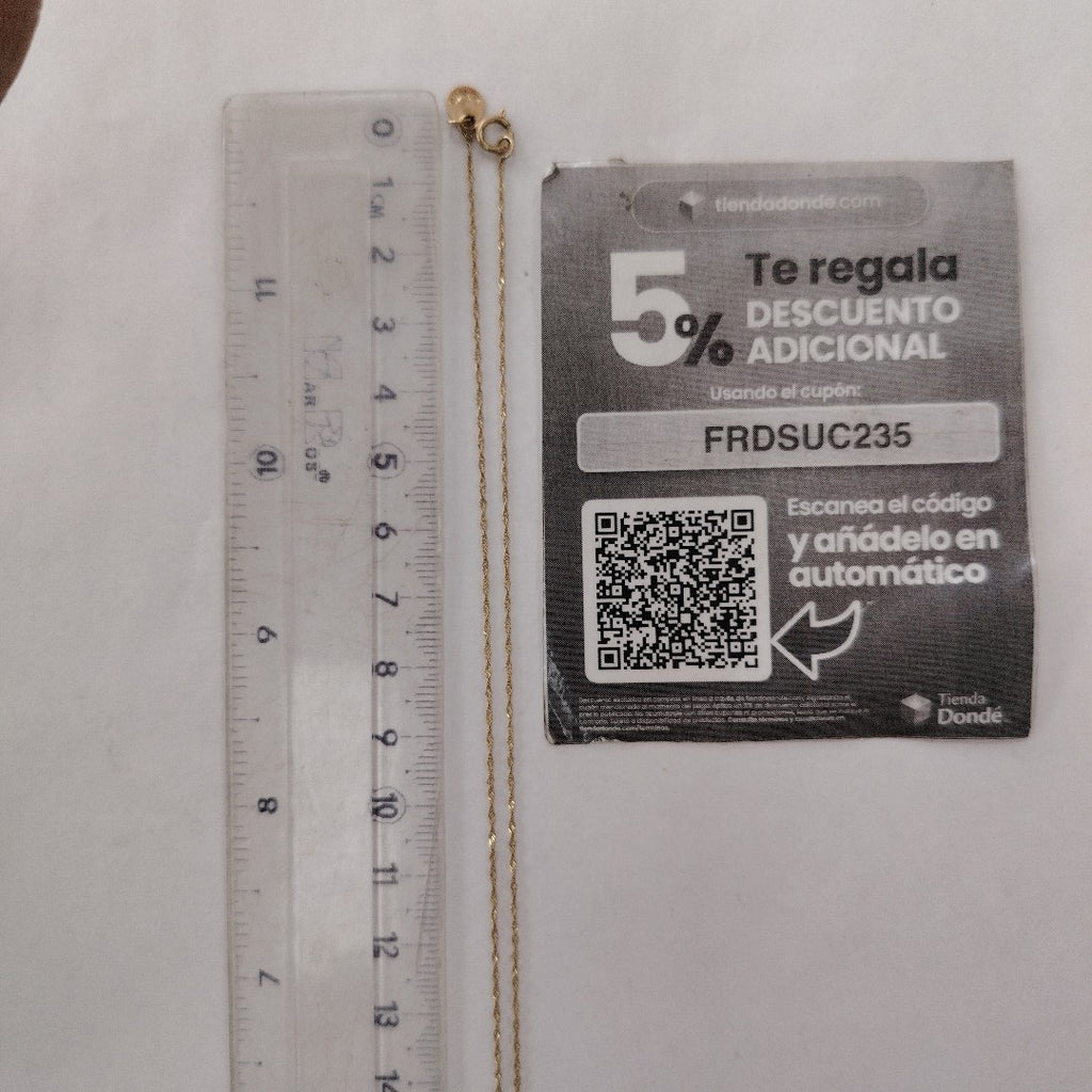 CADENA, MEDALLA RELIGIOSA ORO 10 K 1.7 GRMS (SEMINUEVO)