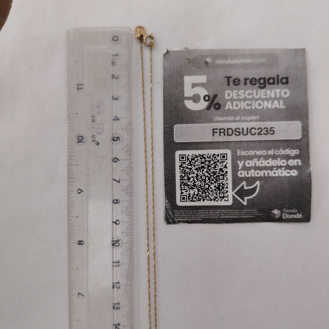 CADENA, MEDALLA RELIGIOSA ORO 10 K 1.7 GRMS (SEMINUEVO)