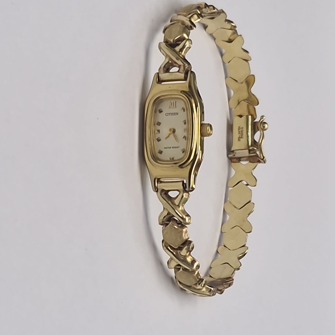 RELOJ CAJA ACERO PULSO ORO ORO 10 K 15.6 GRMS (SEMINUEVO)