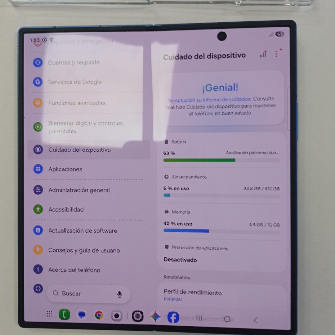 CELULAR SAMSUNG GALAXY Z FOLD7 SM-F966B (2025) 512 GB 12 GB RAM (SEMINUEVO)