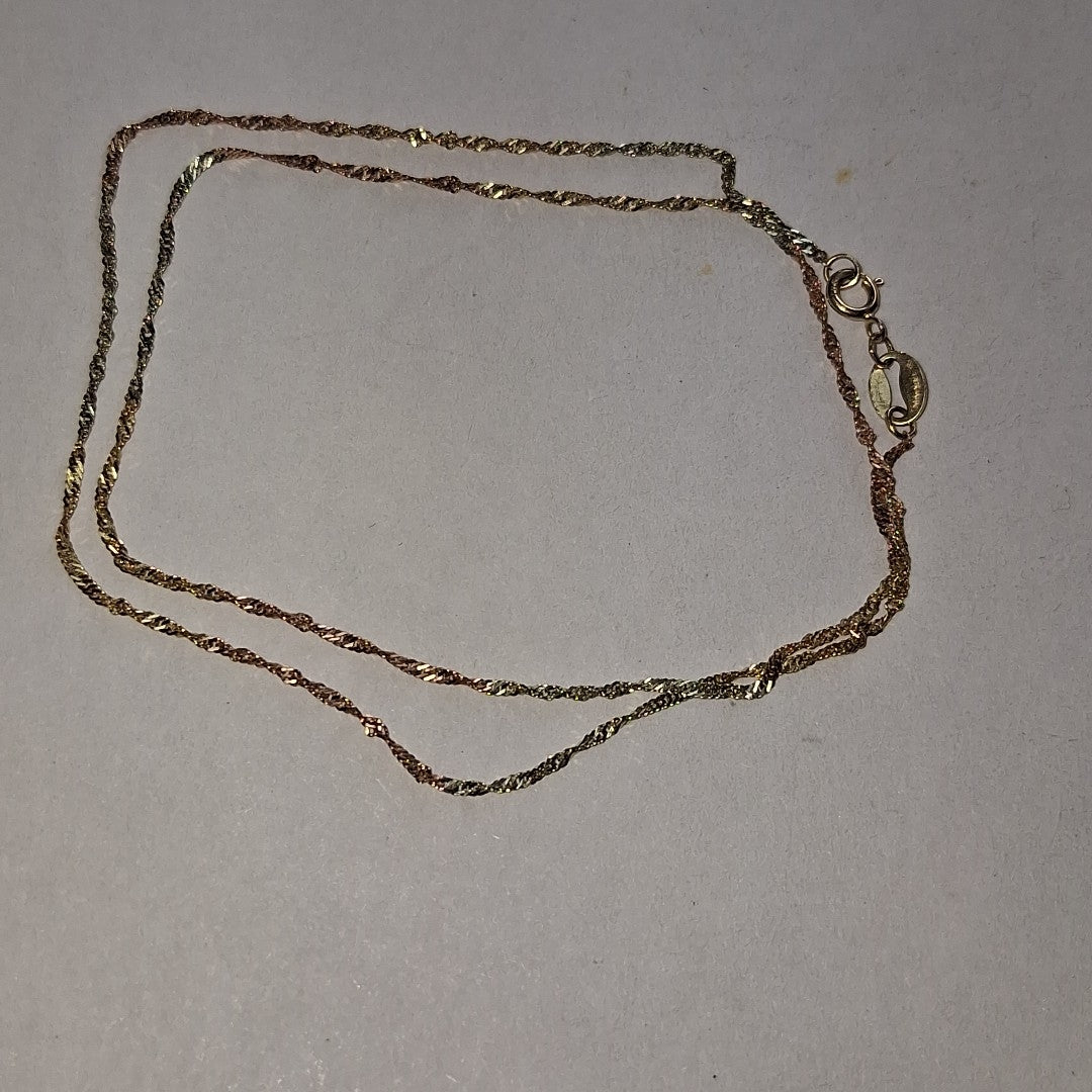 CADENA ORO COMBINADO 10 K 0.7 GRMS (SEMINUEVO)