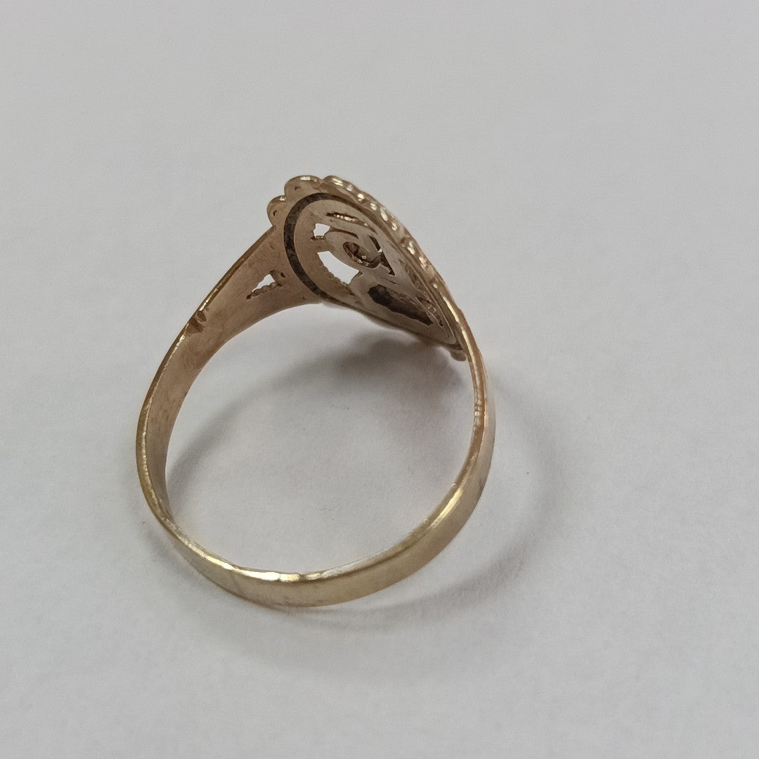 ANILLO CONMEMORATIVO ORO 10 K 2.1 GRMS (SEMINUEVO)