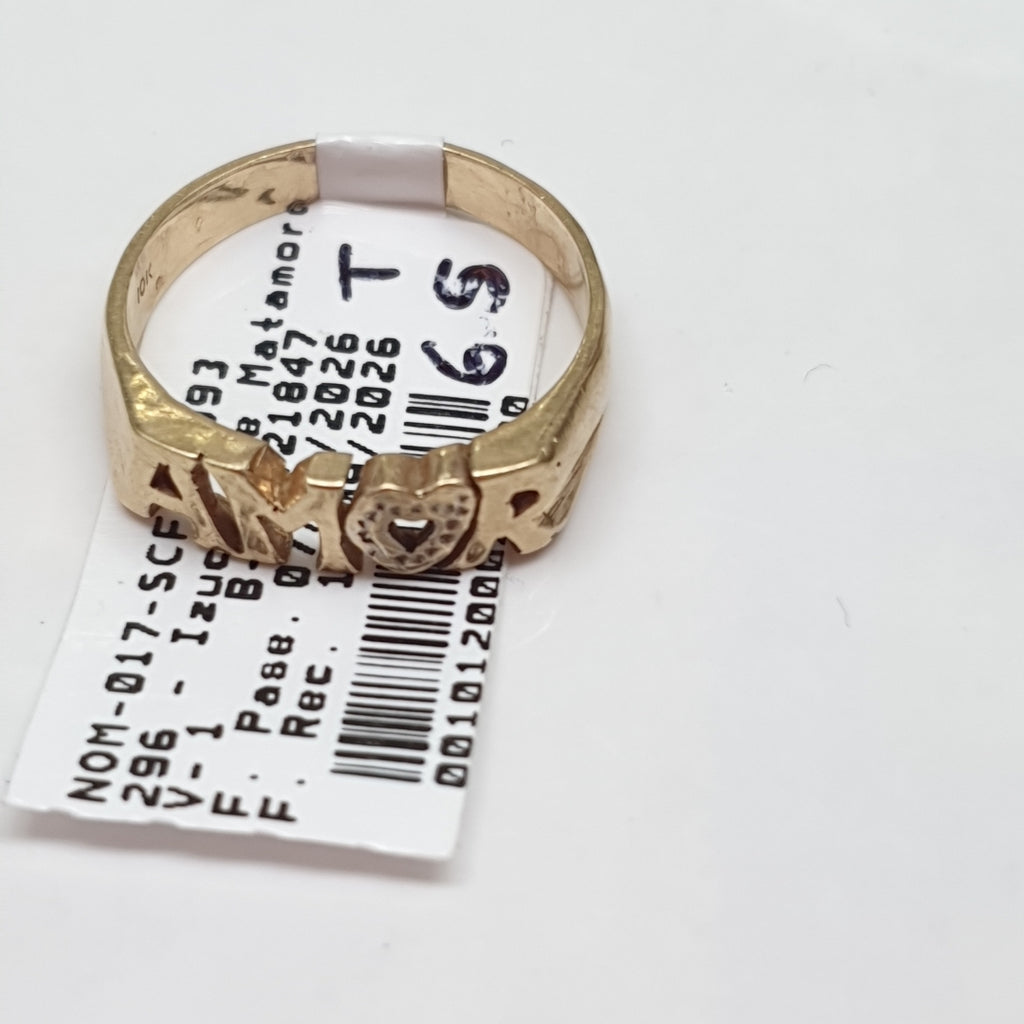 K1 2,40 GRMS 10 K ESPECIFICACIONES COMPLEMENTARIAS ANILLO AMOR (SEMINUEVO)