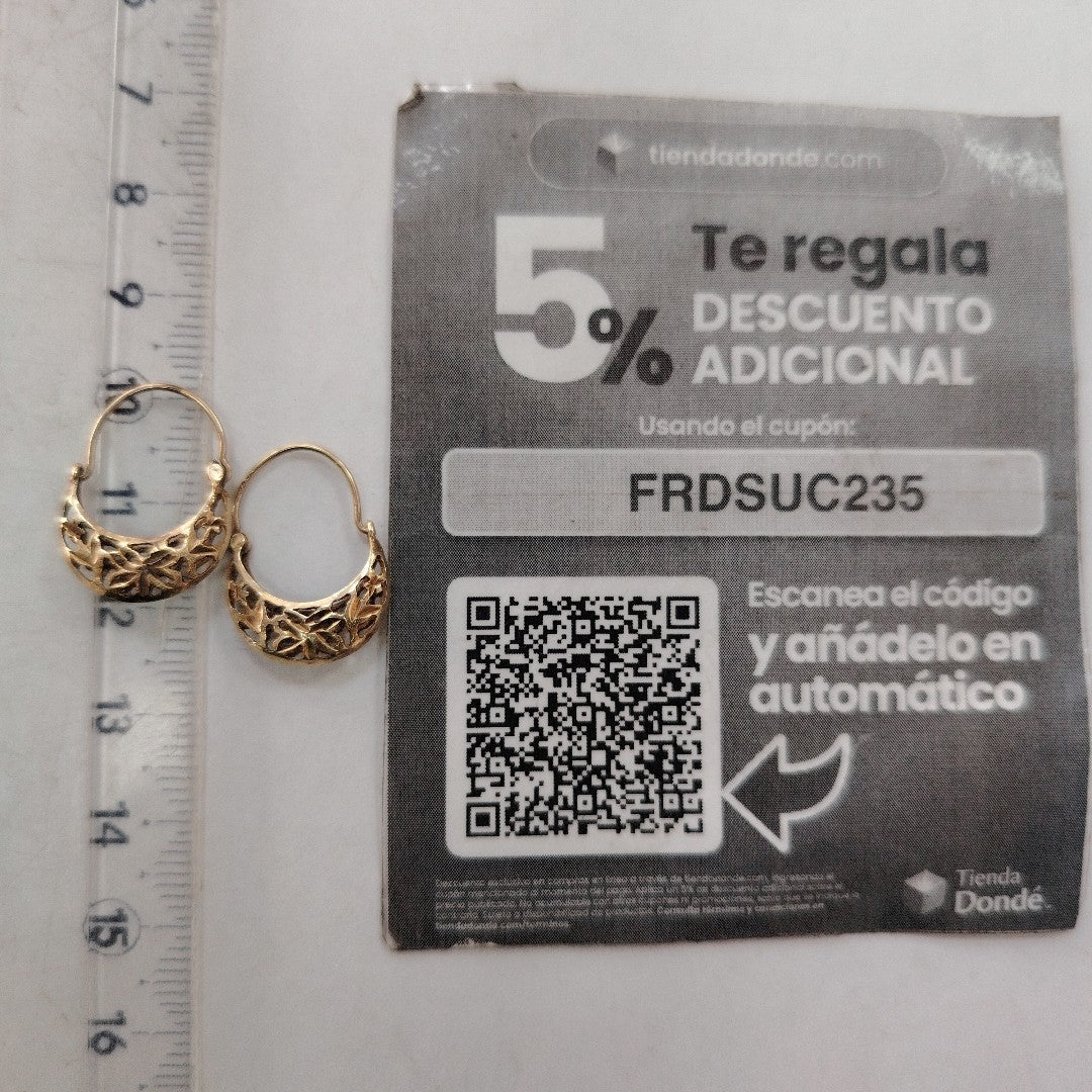 ARRACADAS PAR ORO 8 K 1,40 GRMS (SEMINUEVO)