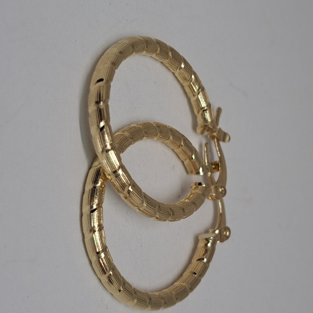 ARETES ARRACADAS LABRADAS 14K 3.3 GR (NUEVO)