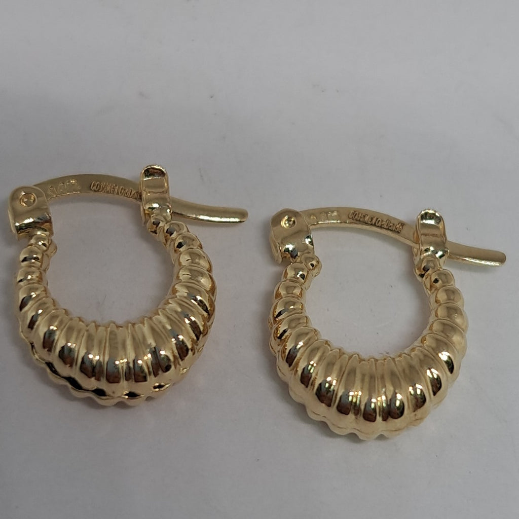 ARETES ARRACADA ESTRIADAS 14K 1.1 GR (NUEVO)