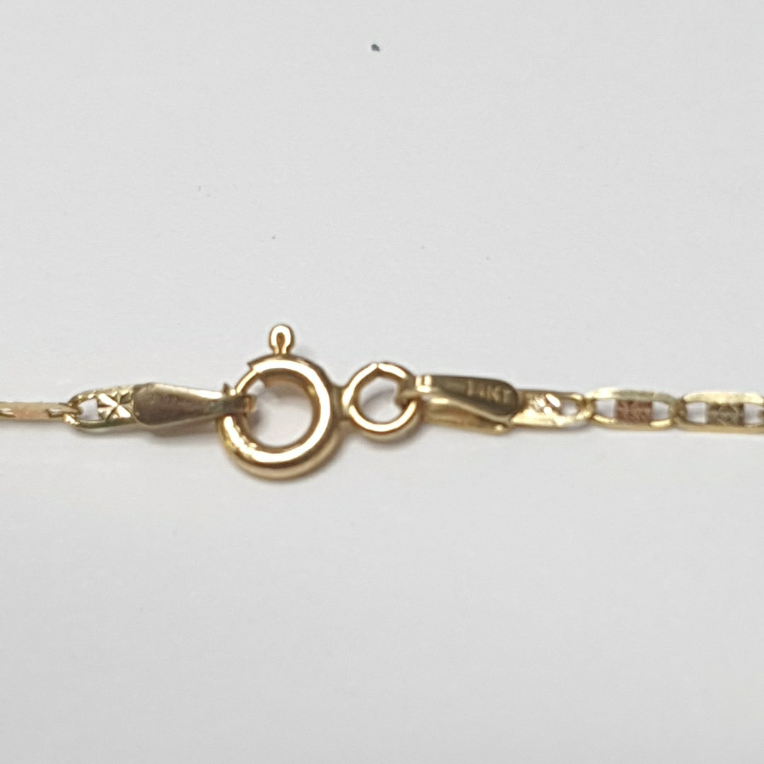 CADENA, DIJE ORO 14 K 3.2 GRMS (SEMINUEVO)