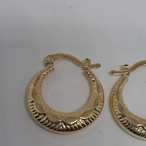 ARETES ARRACADAS HUECAS 14K 1.8 GR (NUEVO)