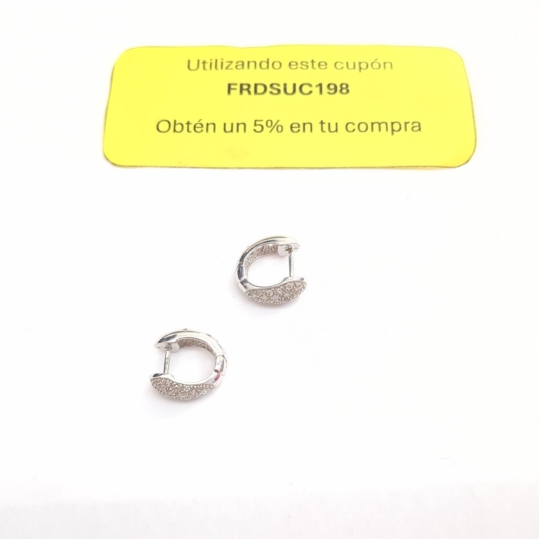 ARETES PAR ORO BLANCO 18 K 6,80 GRMS (SEMINUEVO)