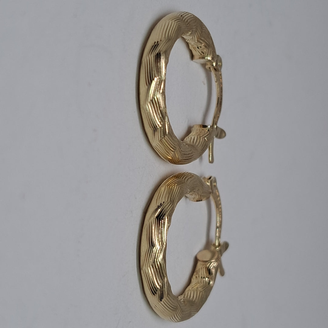 ARETES TEJIDO ARRACADAS ASTRIADAS 14K 2 GR (NUEVO)