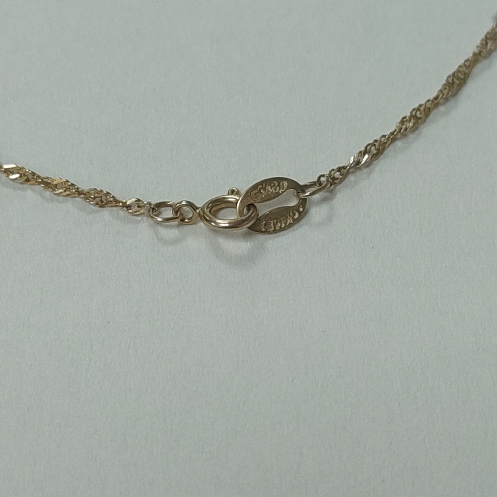 CADENA, MEDALLA RELIGIOSA ORO 8 K 1.4 GRMS (SEMINUEVO)