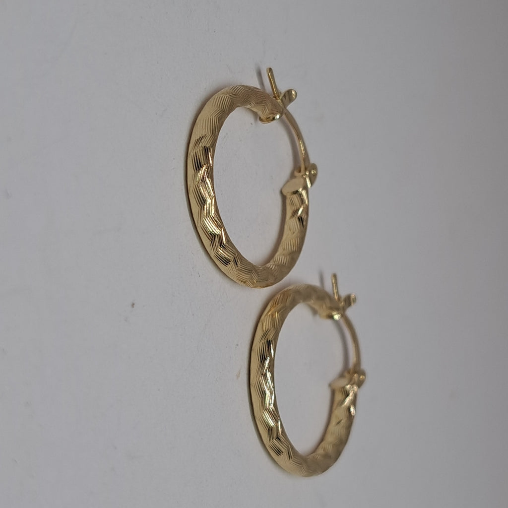 ARETES ARRACADAS LABRADAS 14K 2 GR (NUEVO)