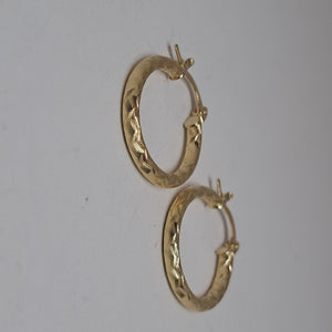 ARETES ARRACADAS LABRADAS 14K 2 GR (NUEVO)