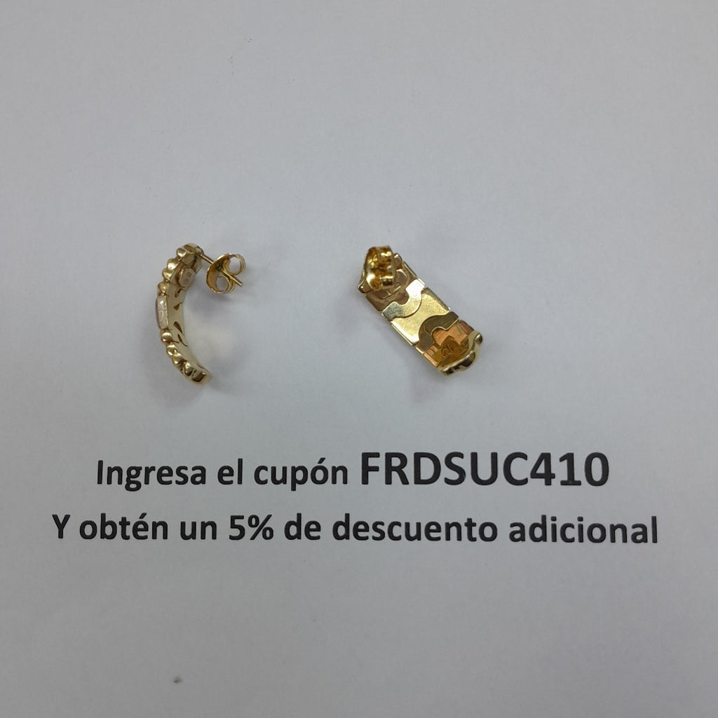 BROQUELES PAR ORO 10 K 5.8 GRMS (SEMINUEVO)