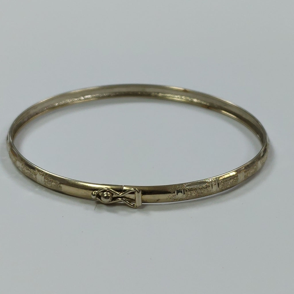 PULSERA RIGIDA ORO, RODIADO 14 K 4.3 GRMS (SEMINUEVO)