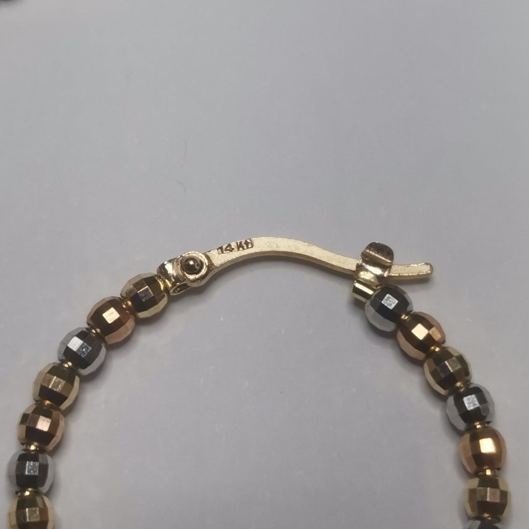 ARRACADAS PAR ORO COMBINADO 14 K 5.2 GRMS (SEMINUEVO)