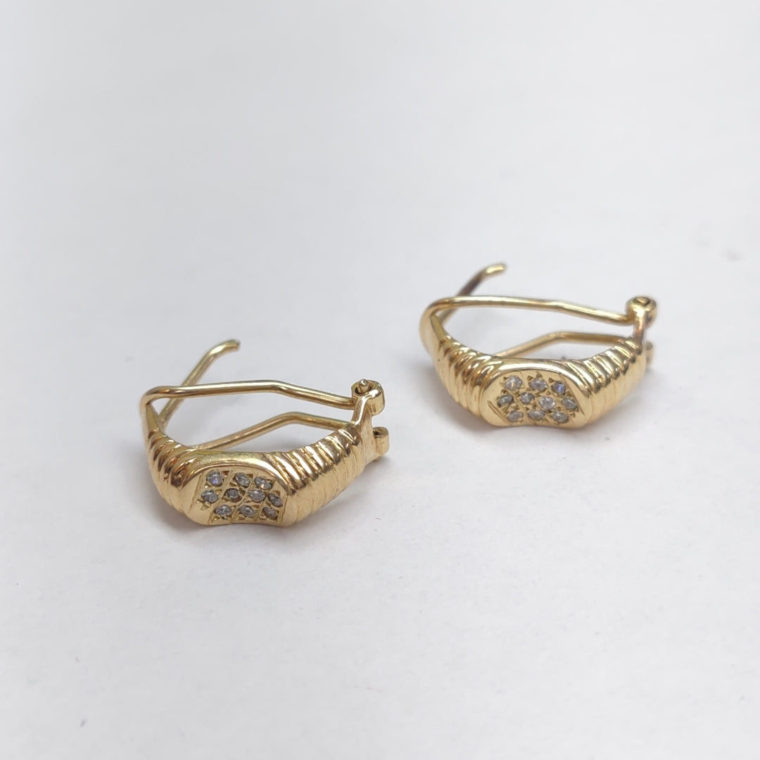 ARETES PAR ORO 14 K 6,50 GRMS (SEMINUEVO)