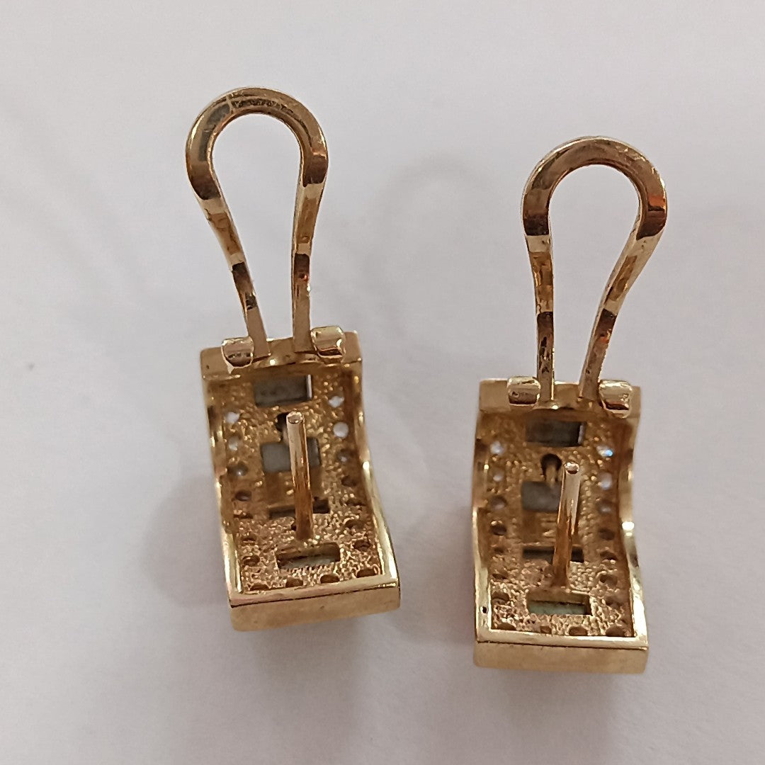 ARETES PAR ORO 14 K 9.2 GRMS (SEMINUEVO)