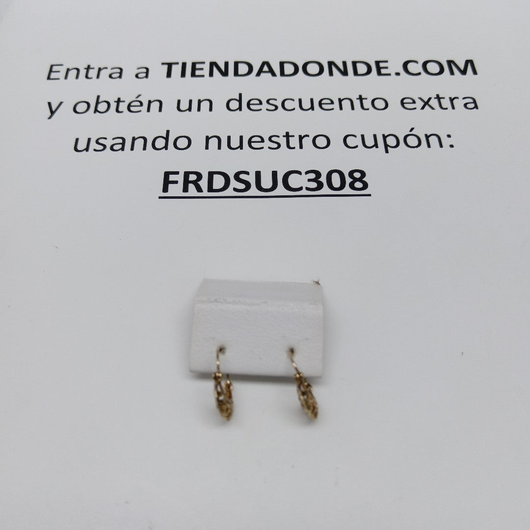 ARRACADAS PAR ORO 14 K 0.9 GRMS (SEMINUEVO)