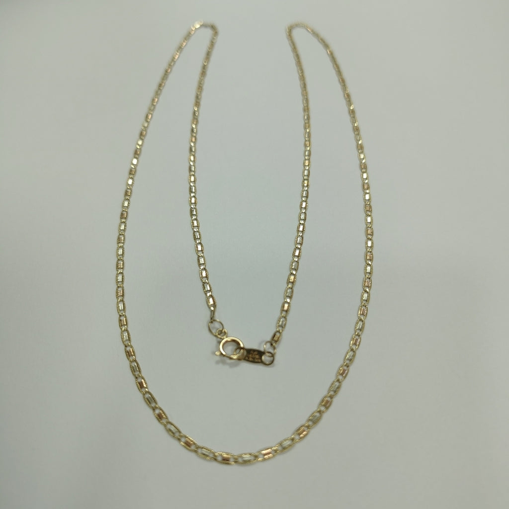 CADENA ORO COMBINADO 10 K 2.4 GRMS (SEMINUEVO)