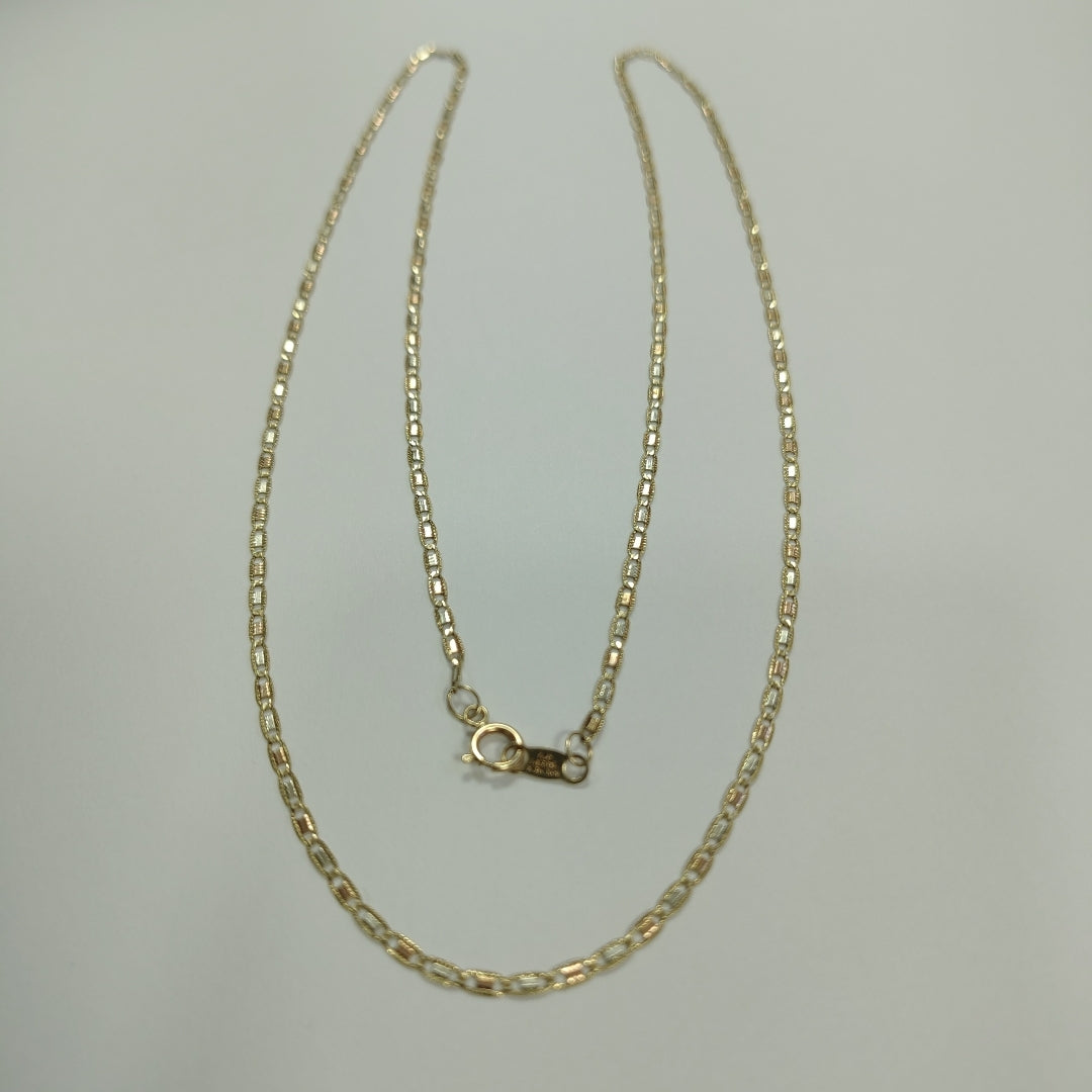 CADENA ORO COMBINADO 10 K 2.4 GRMS (SEMINUEVO)