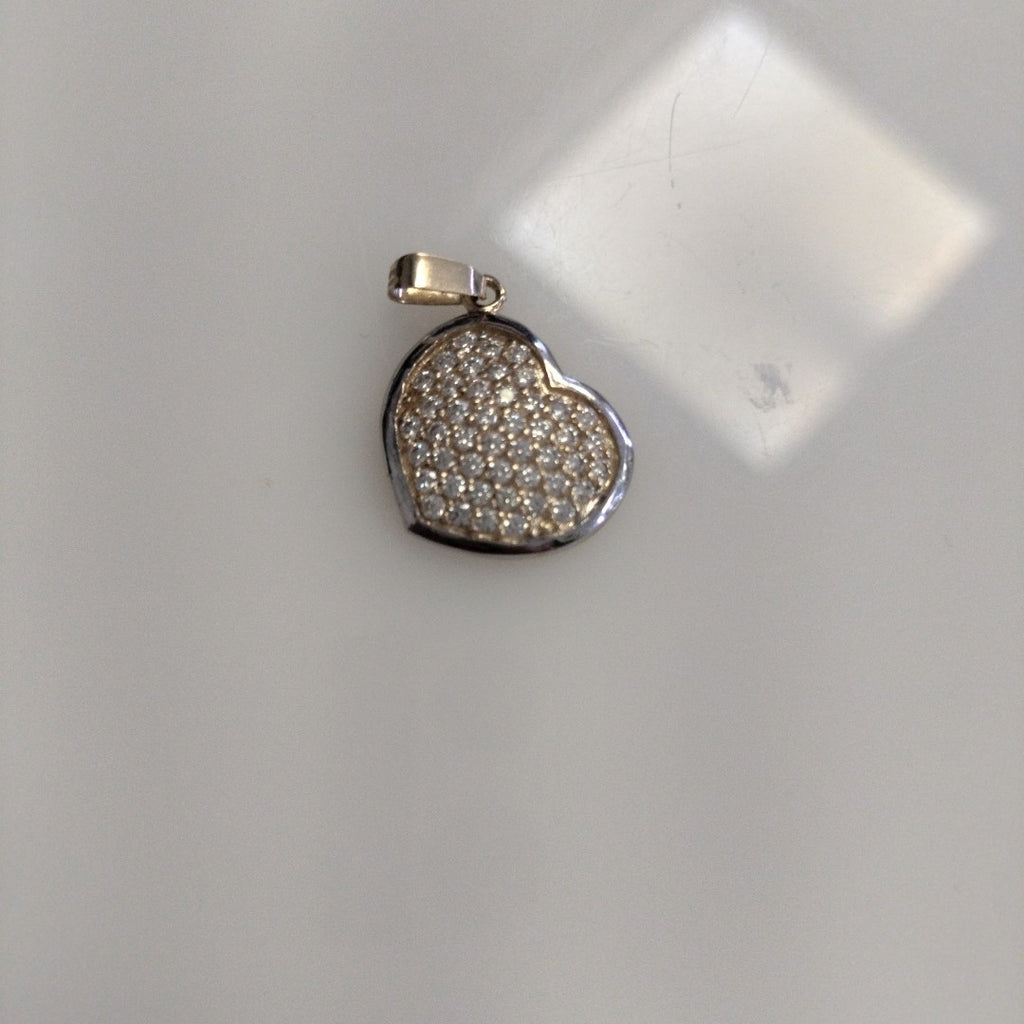 DIJE CORAZON CON CIRCONIAS 14K 1.8 GR (NUEVO)