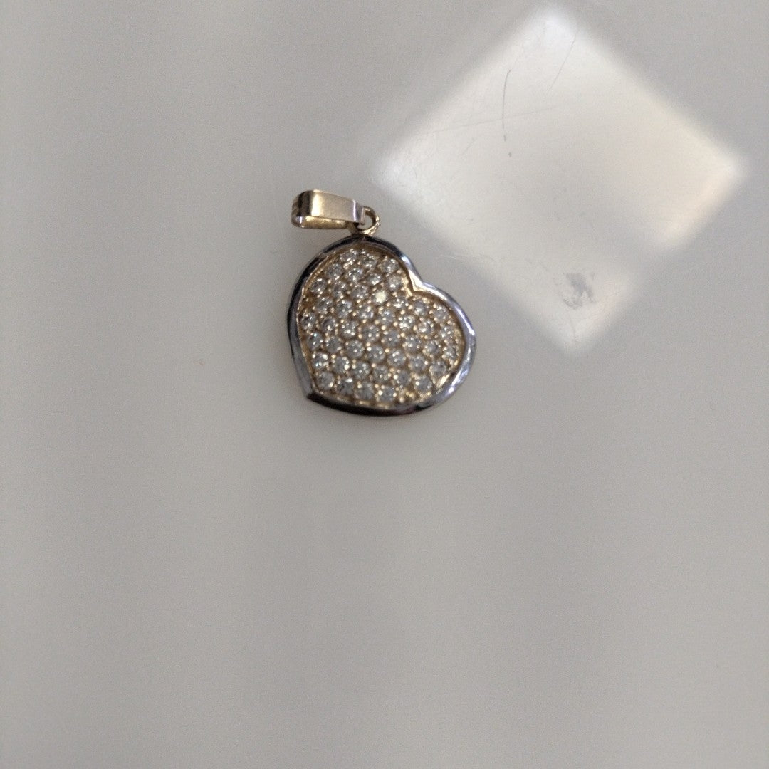 DIJE CORAZON CON CIRCONIAS 14K 1.8 GR (NUEVO)