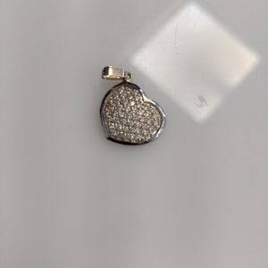 DIJE CORAZON CON CIRCONIAS 14K 1.8 GR (NUEVO)