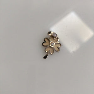 DIJE FIG TREBOL C CIRCONIA 14K 0.8 GR (NUEVO)