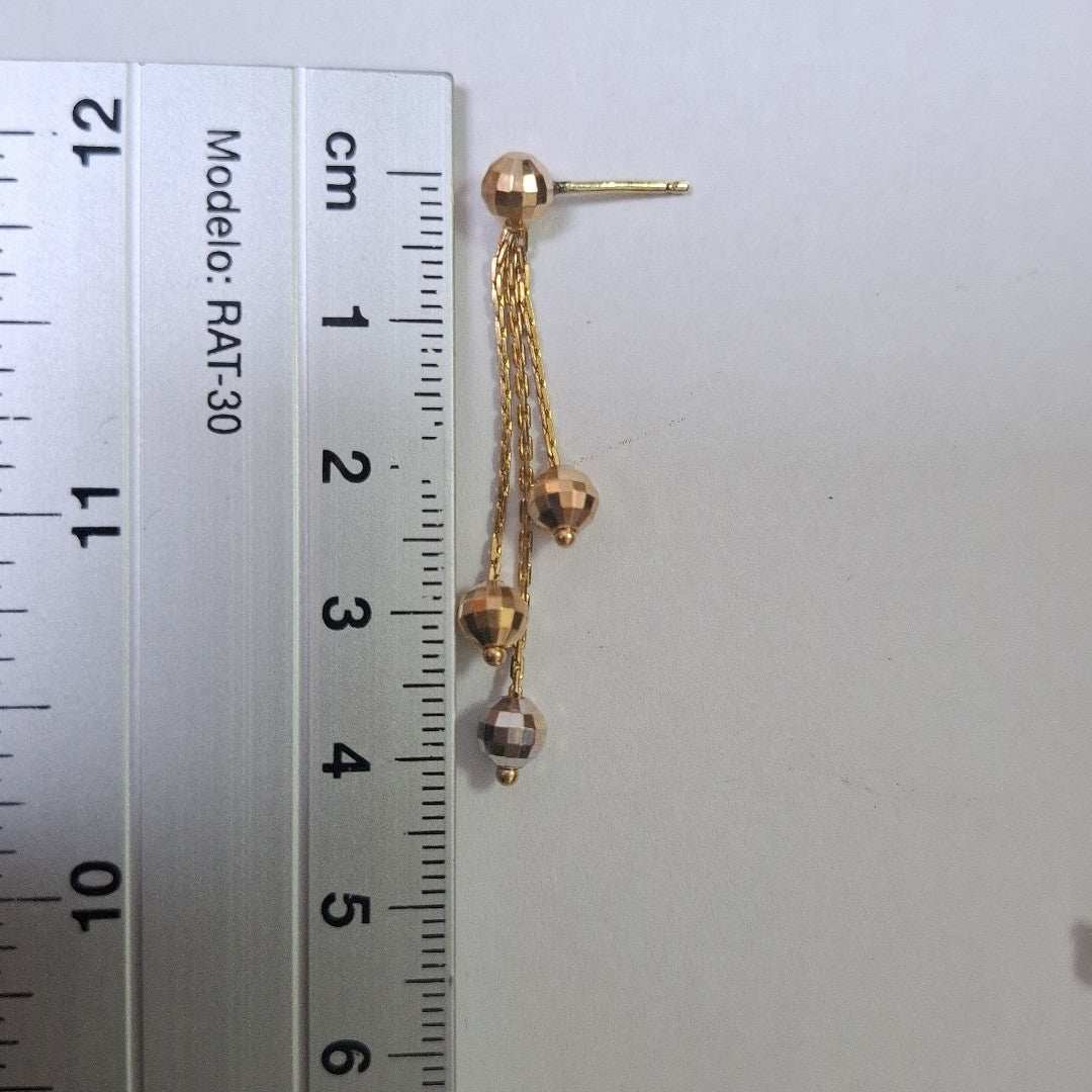 BROQUELES PAR ORO 14 K 4,10 GRMS (SEMINUEVO)
