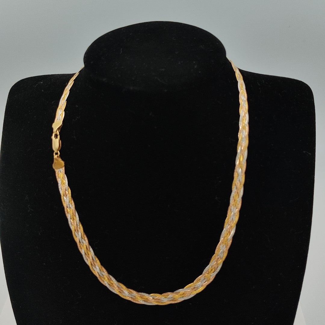 GARGANTILLA ORO, ORO COMBINADO 14 K 11.7 GRMS (SEMINUEVO)