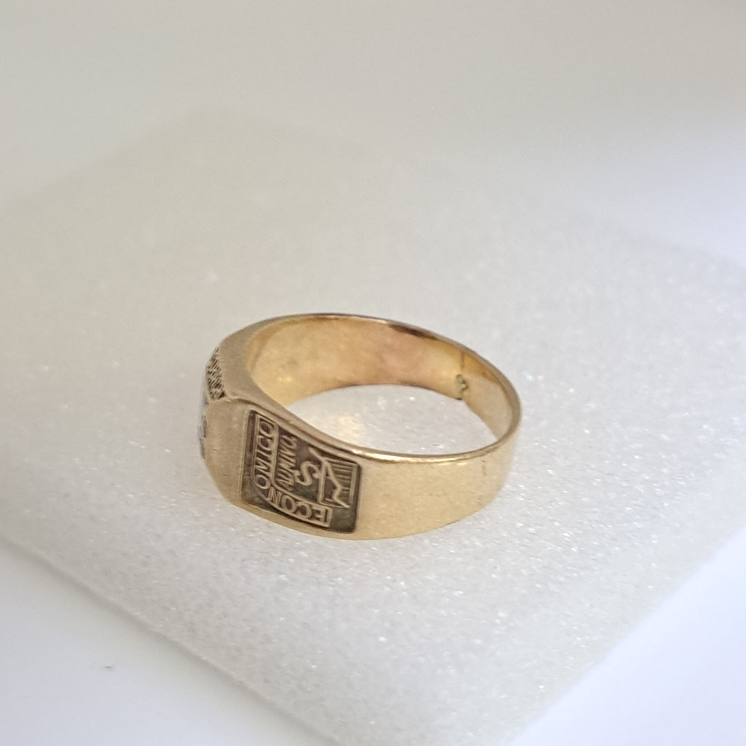 ANILLO DE GRADUACIÓN ORO 14 K 4,90 GRMS (SEMINUEVO)