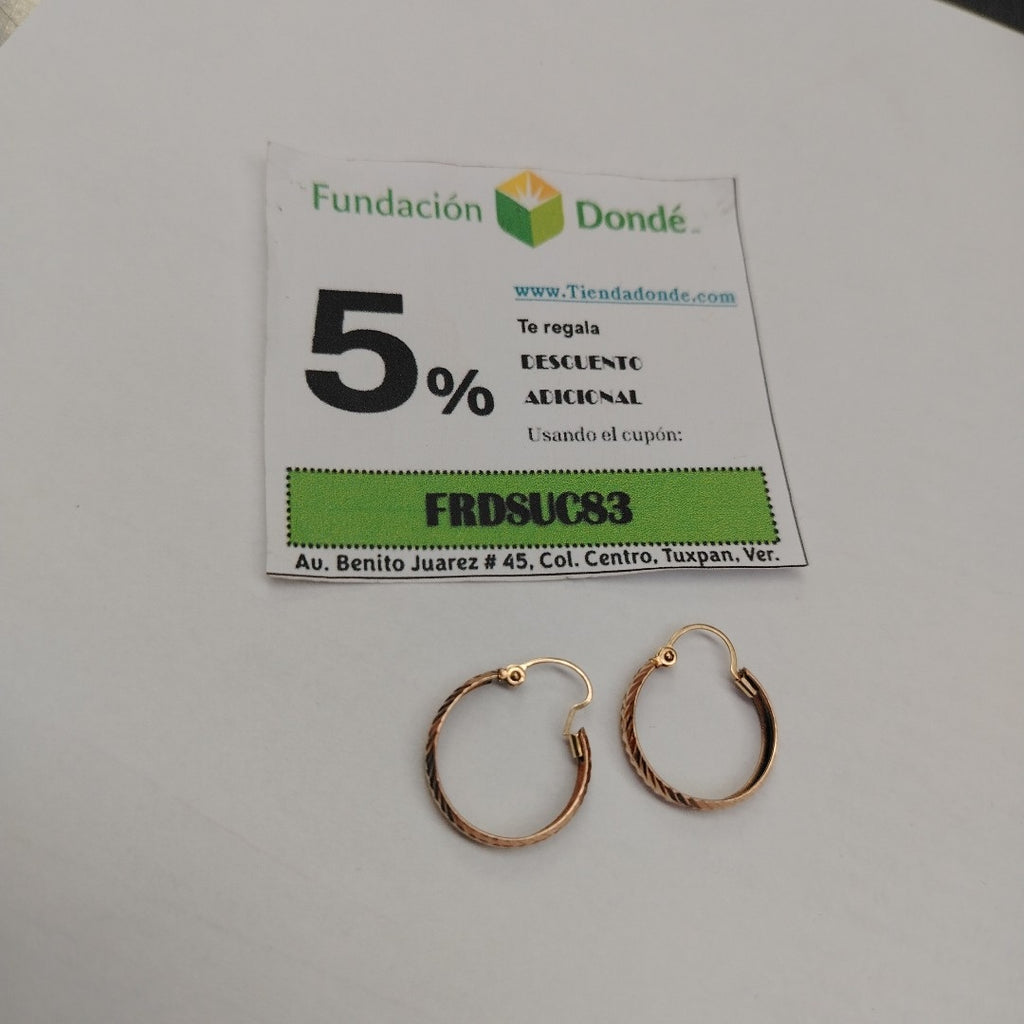 ARRACADAS PAR ORO, RODIADO 8 K 1.3 GRMS (SEMINUEVO)