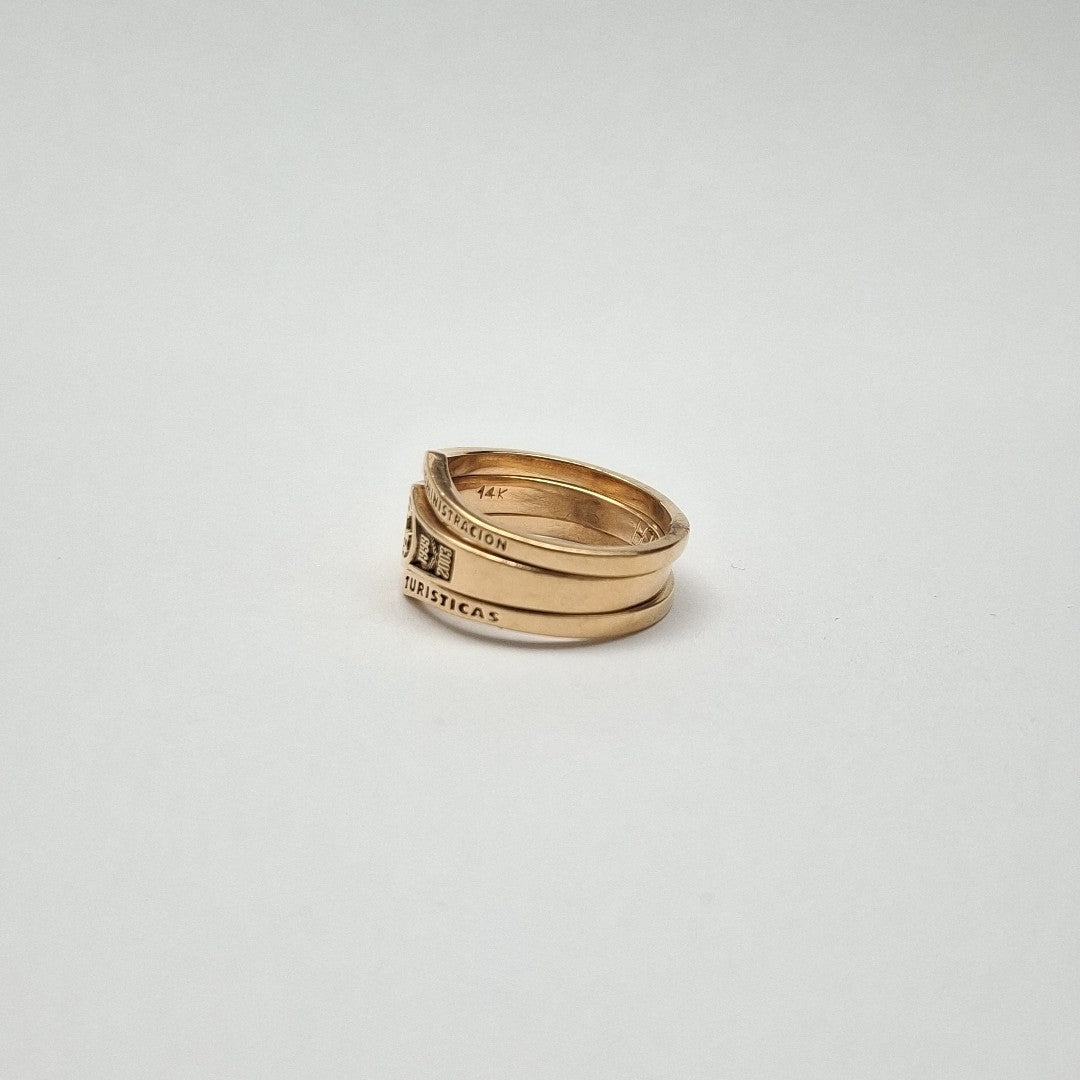ANILLO DE GRADUACIÓN ORO 14 K 5,80 GRMS (SEMINUEVO)