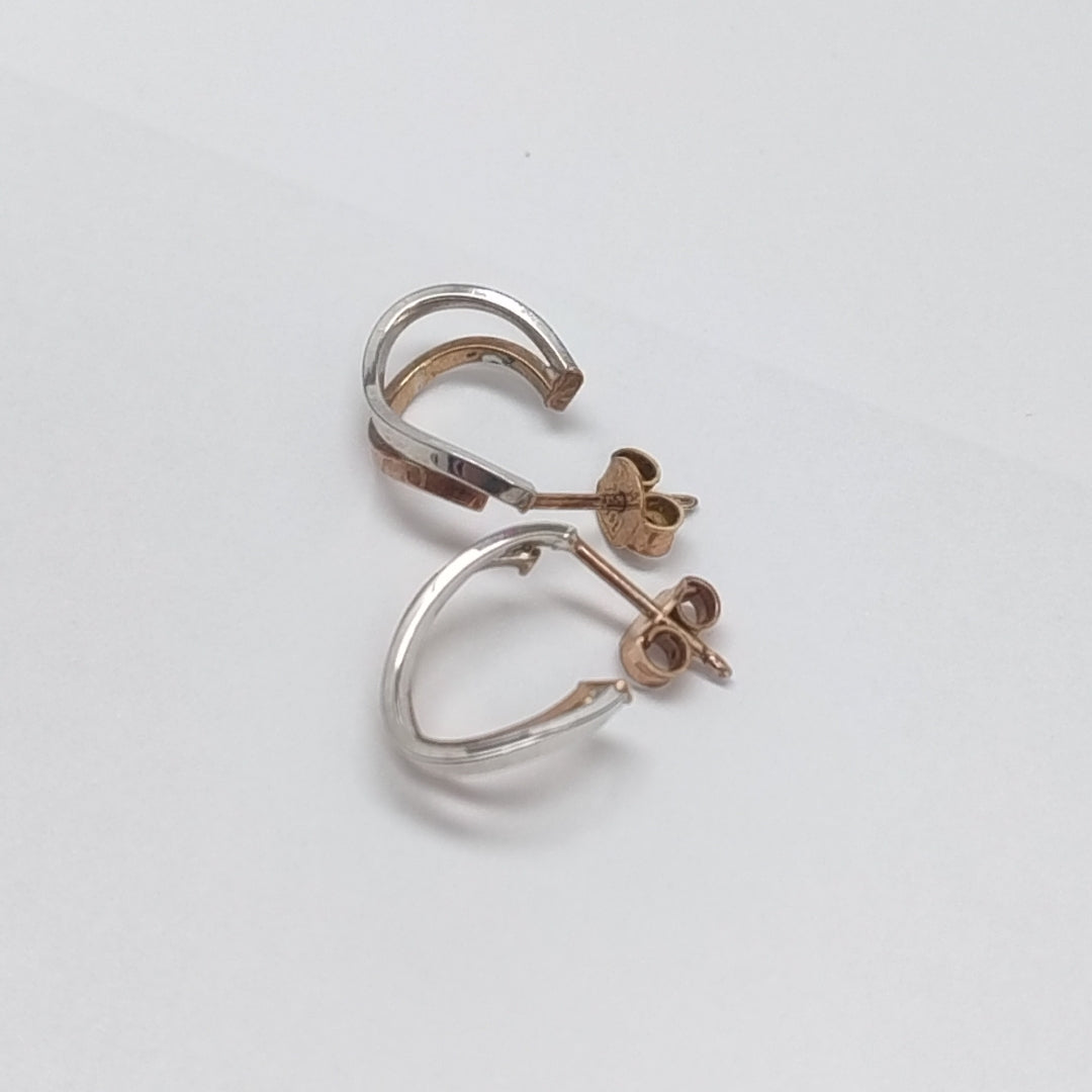 BROQUELES PAR ORO COMBINADO 14 K 1.4 GRMS (SEMINUEVO)