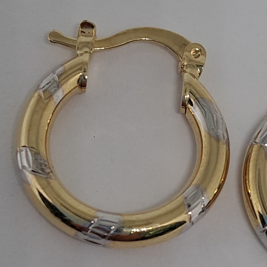 ARETES ARRACADAS COMBINADAS 14K 1.7 GR (NUEVO)