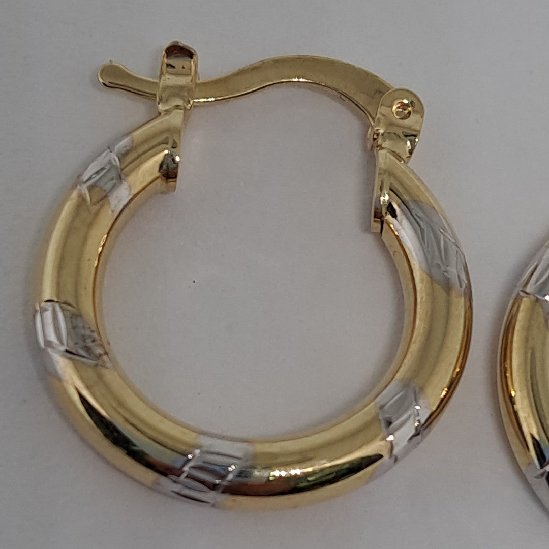 ARETES ARRACADAS COMBINADAS 14K 1.7 GR (NUEVO)