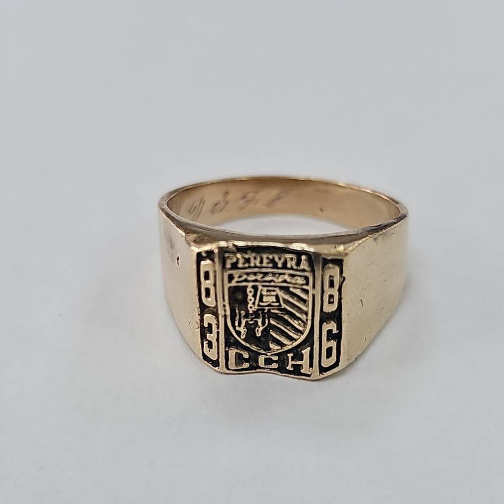 ANILLO DE GRADUACIÓN ORO 14 K 11.3 GRMS (SEMINUEVO)