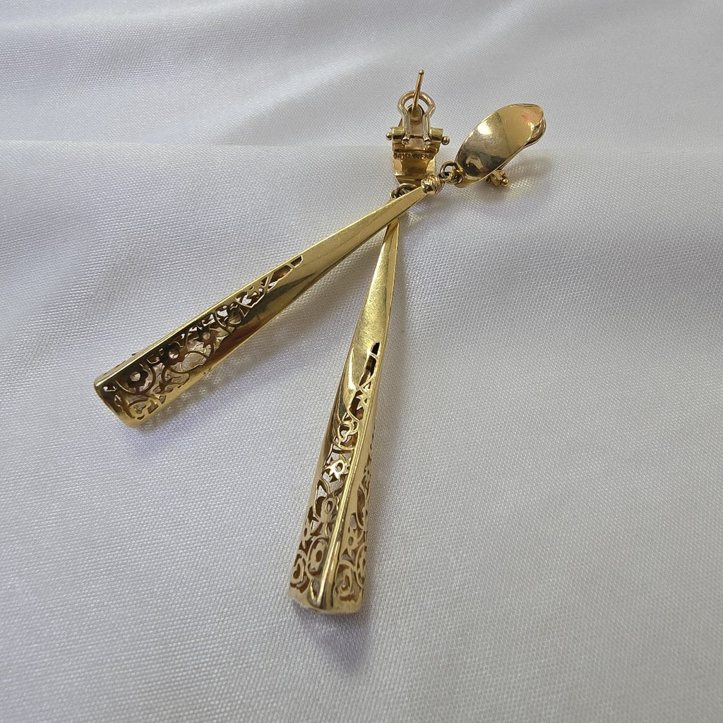ARRACADAS PAR ORO 14 K 6.8 GRMS (SEMINUEVO)