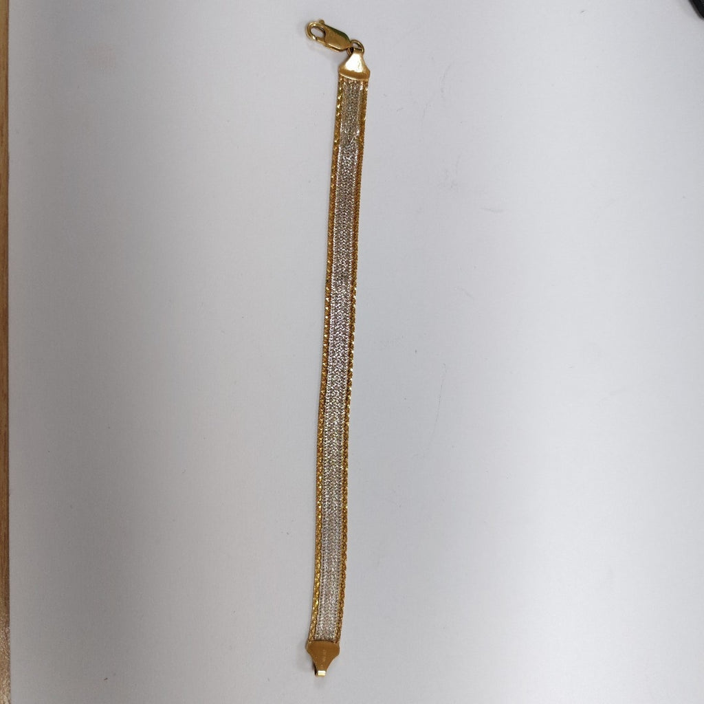 PULSERA ORO COMBINADO 14 K 9.1 GRMS (SEMINUEVO)